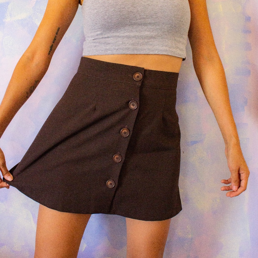 Vintage button up a-line skirt